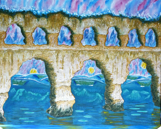”Bridge over troubled water”, H 80 cm, B 100 cm, T 7 cm, 
